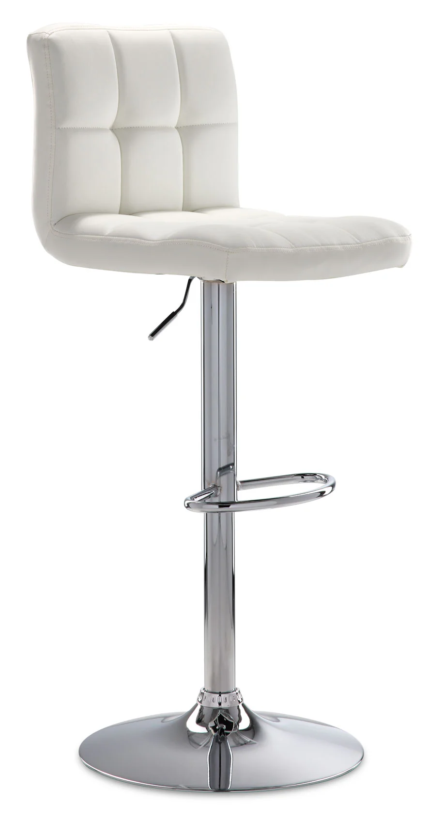 Ivy Bar Height Stool - White, Chrome - Image 3