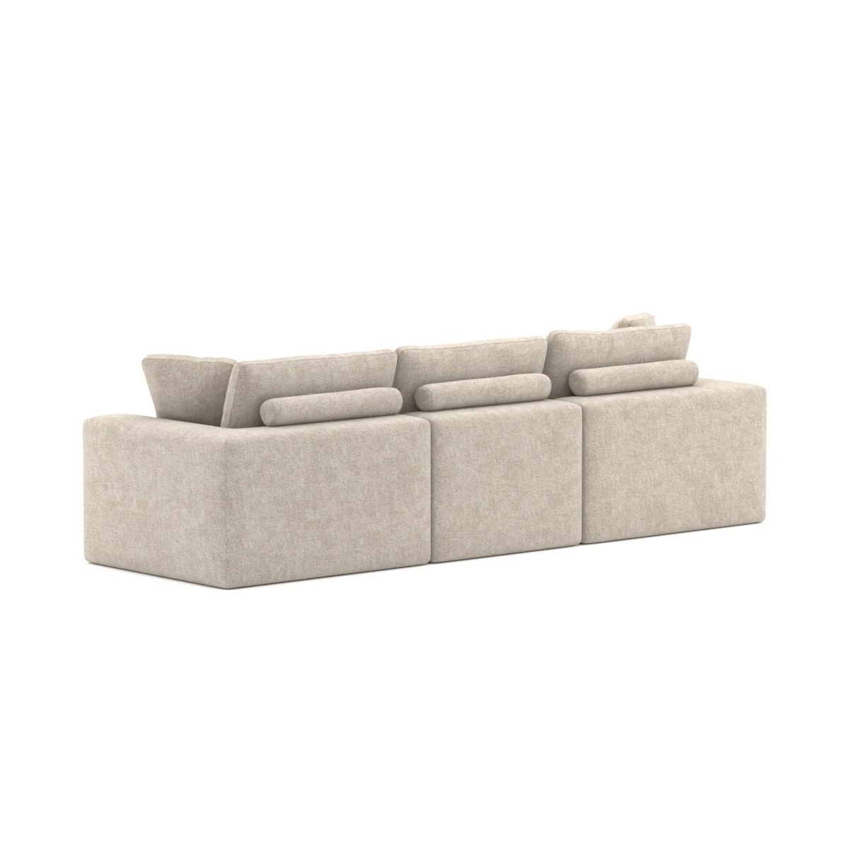 Jade All Foam Sectional - Beige - Image 7