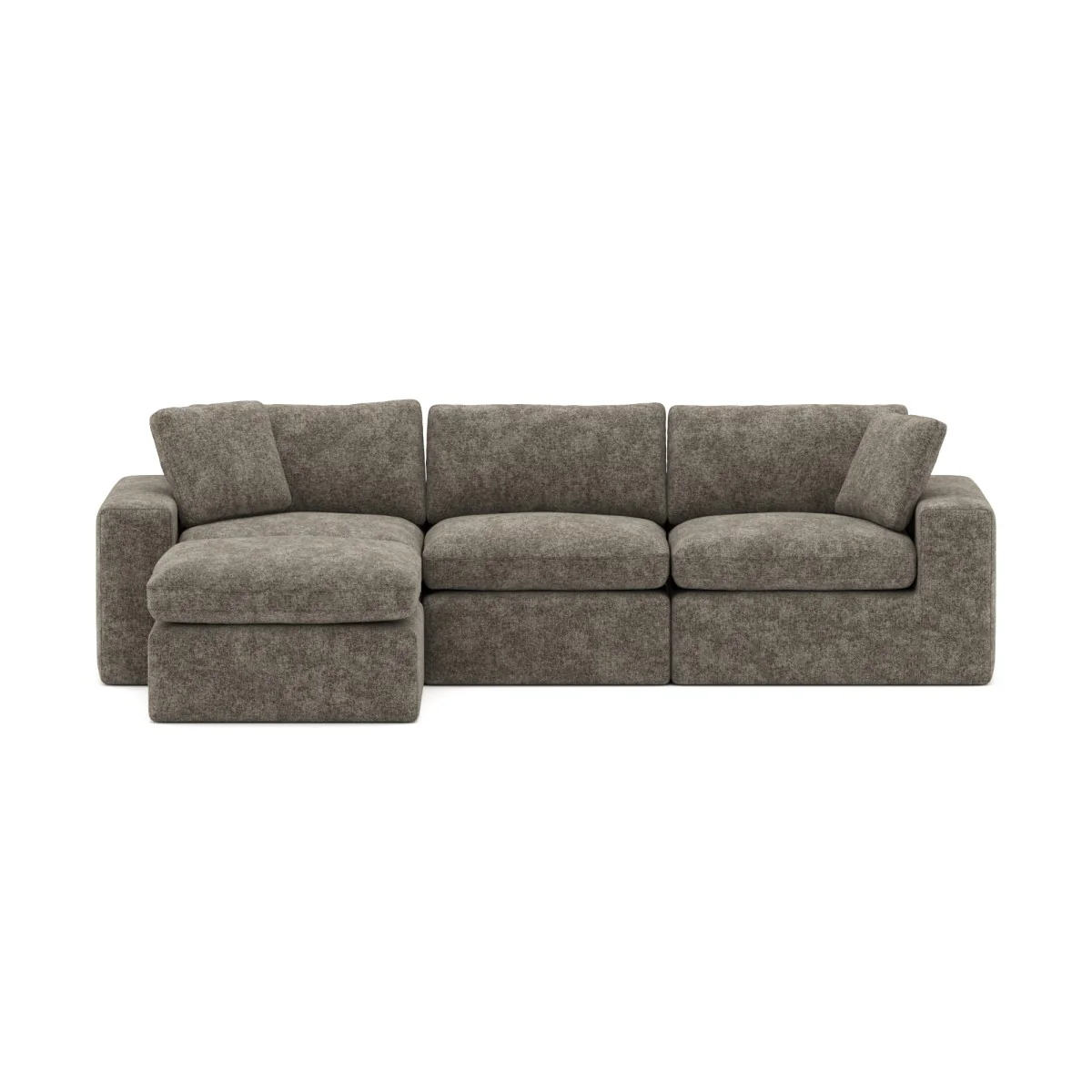 Jade All Foam Sectional - Brown - Image 3