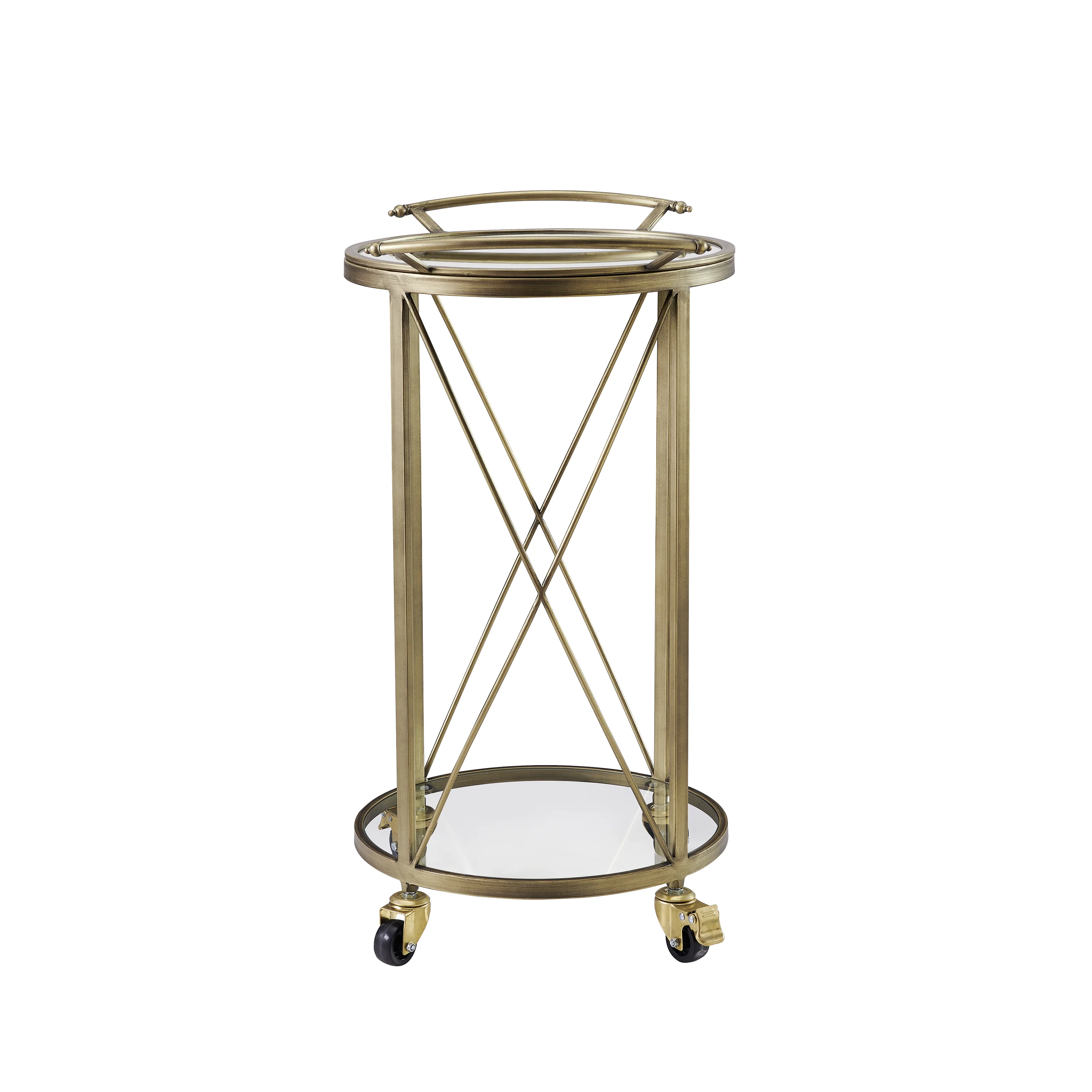 Jami Round Bar Cart - Gold - Image 3