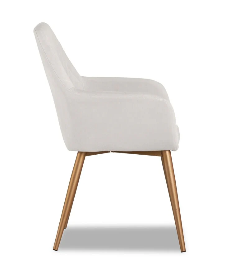 Jayna Armchair - Champagne Gold, Antonio Linen - Image 2