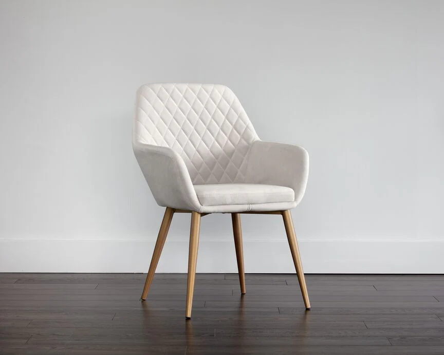 Jayna Armchair - Champagne Gold, Antonio Linen - Image 3