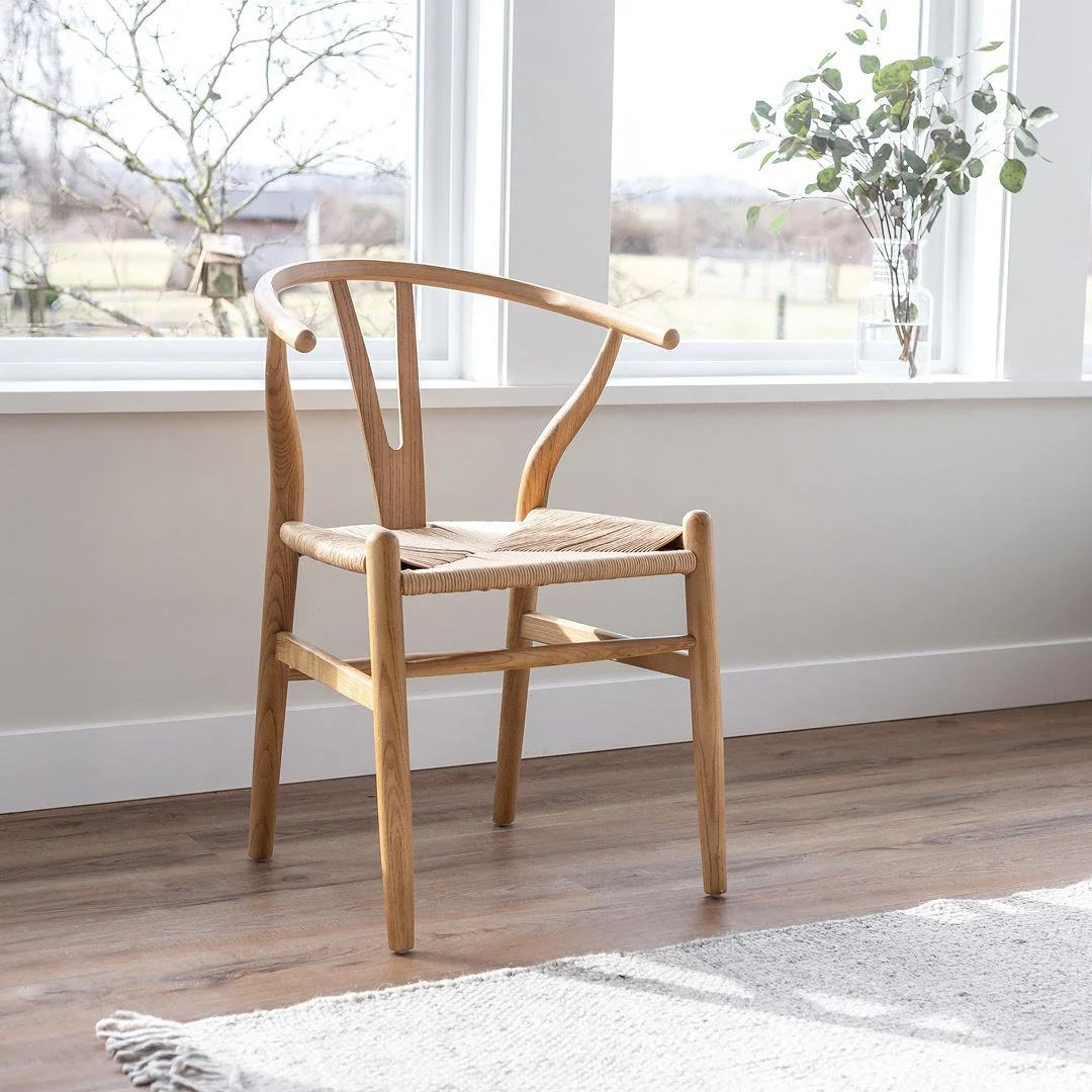 Jessbul Wishbone Dining Chair - Blonde - Image 4