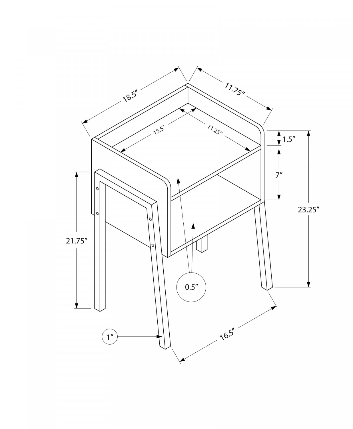 Jora Side Table - Marble Black - Image 3
