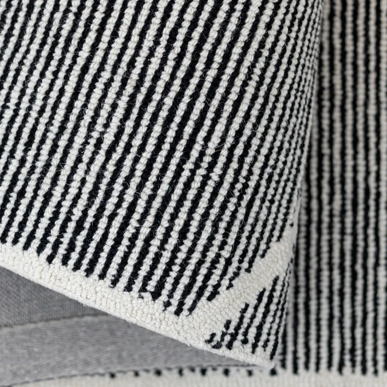 Joris Geometric Rug - 5' x 8' - Black - Image 2