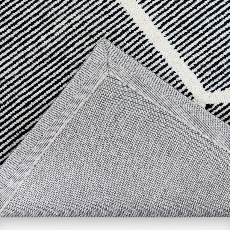 Joris Geometric Rug - 5' x 8' - Black - Image 3