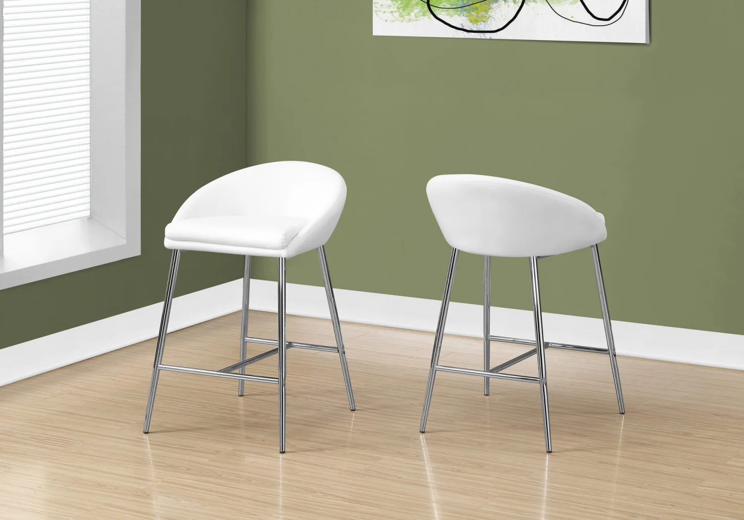 Juliette Counter Stool - White - Set Of Two - Image 2