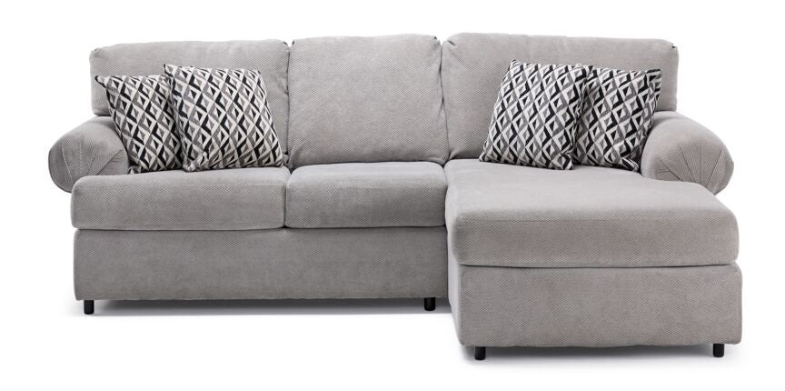Jupiter 2-Piece Sectional with Right-Facing Chaise - Ash Grey - Image 3