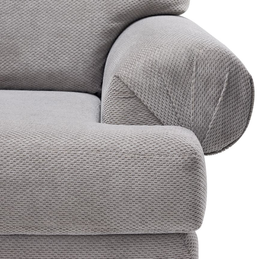 Jupiter 2-Piece Sectional with Right-Facing Chaise - Ash Grey - Image 4