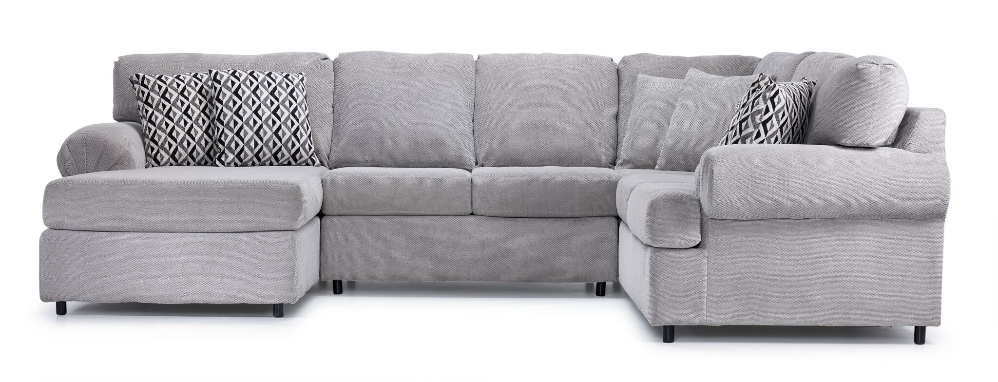 Jupiter 4-Piece Sectional with Left-Facing Chaise - Ash Grey - Image 5