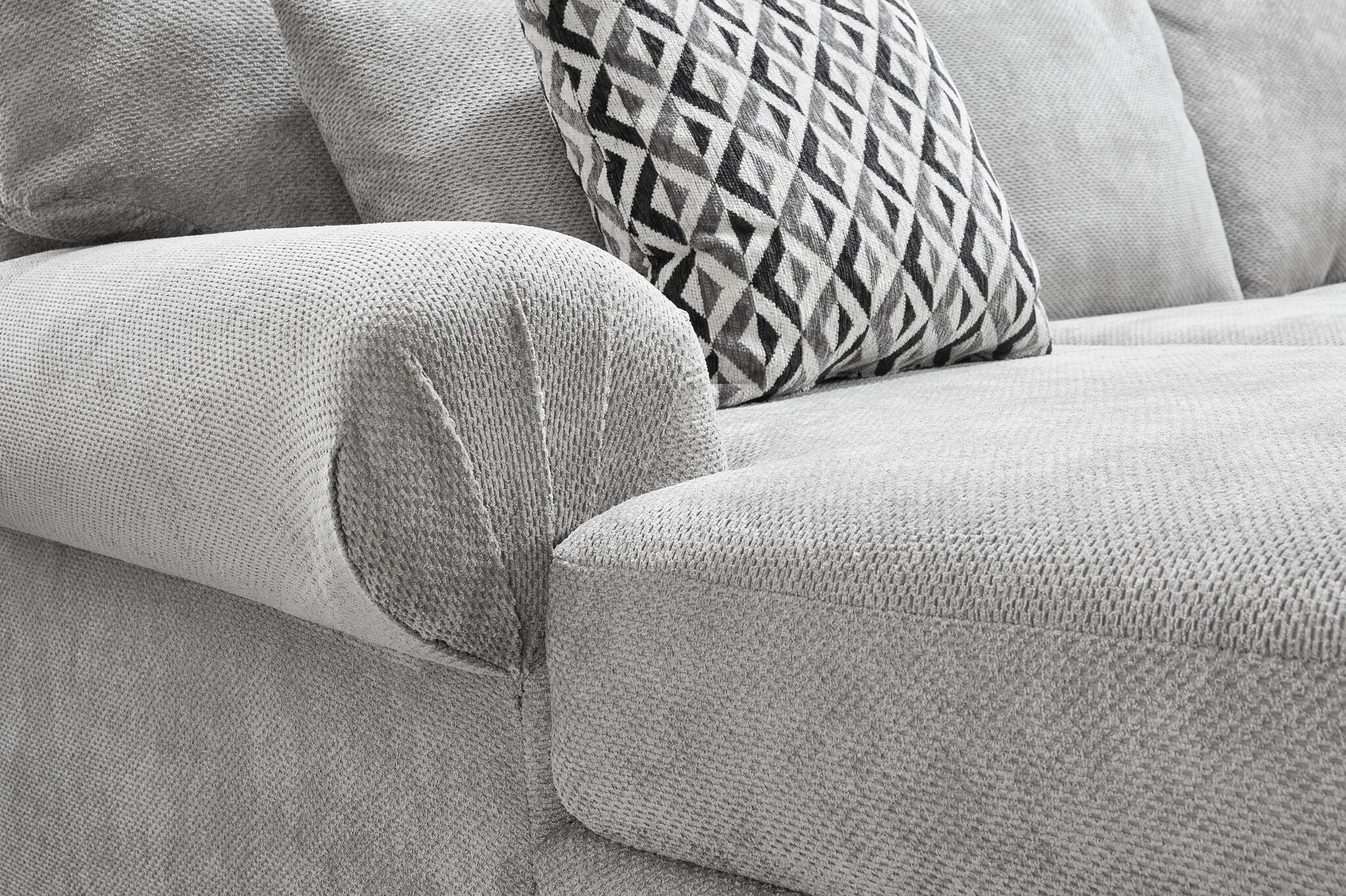 Jupiter 4-Piece Sectional with Left-Facing Chaise - Ash Grey - Image 6