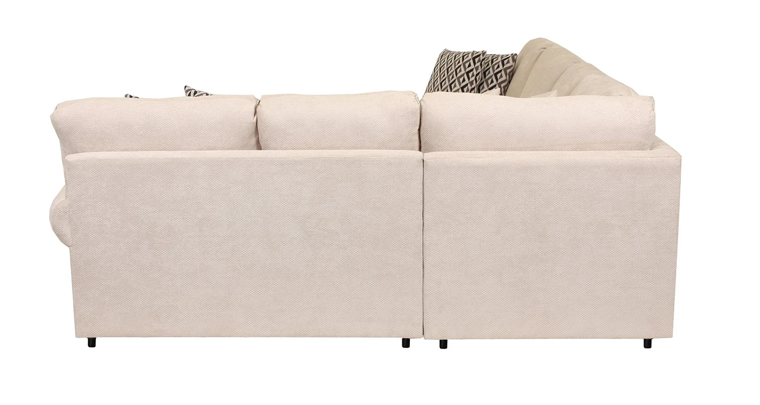 Jupiter 4-Piece Sectional with Left-Facing Chaise - Flax - Image 4