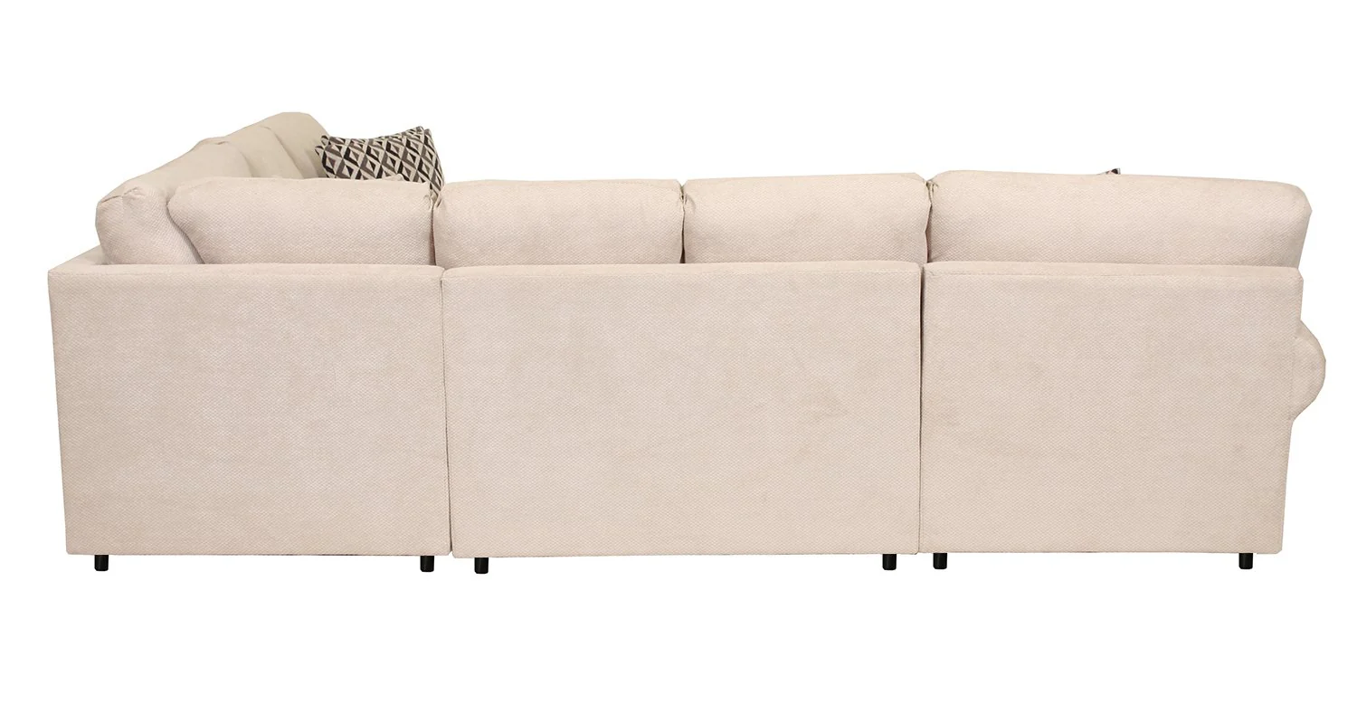 Jupiter 4-Piece Sectional with Left-Facing Chaise - Flax - Image 6