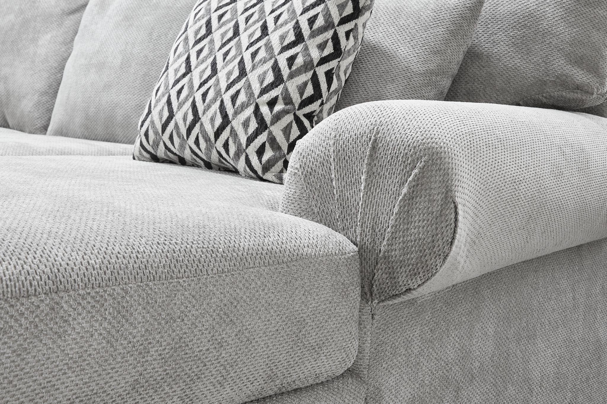 Jupiter 4-Piece Sectional with Right-Facing Chaise - Ash Grey - Image 5