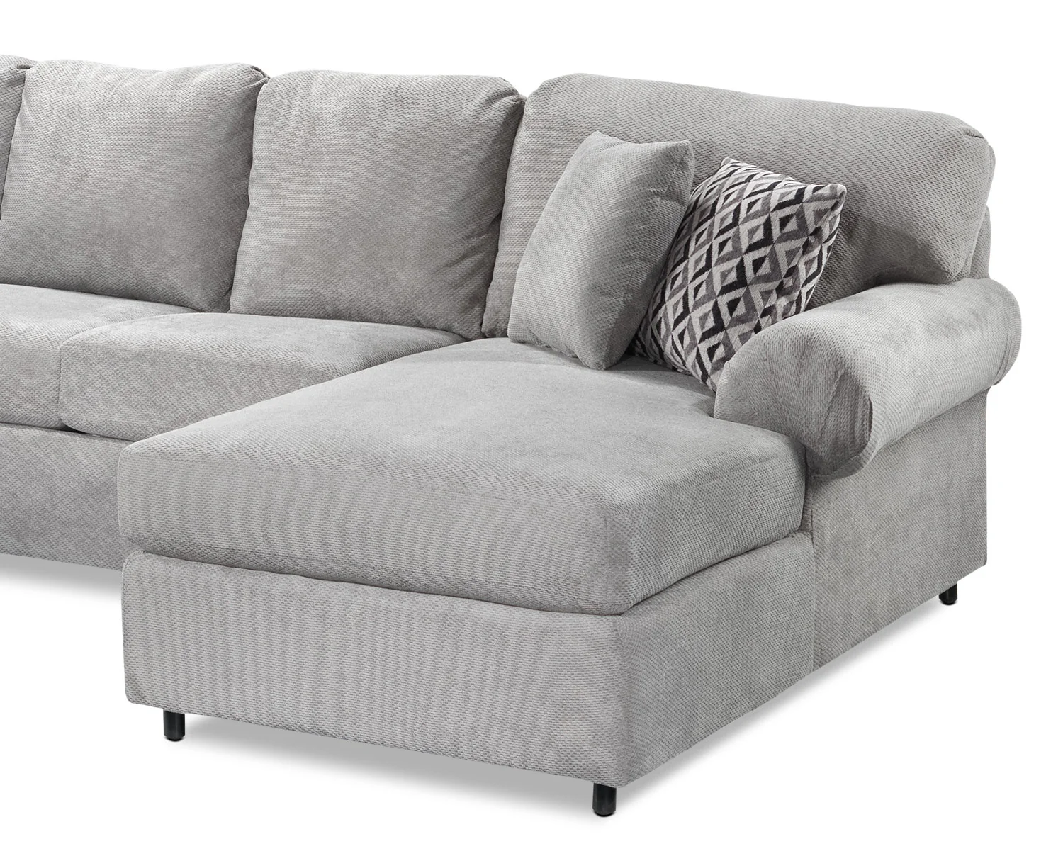 Jupiter 4-Piece Sectional with Right-Facing Chaise - Ash Grey - Image 7