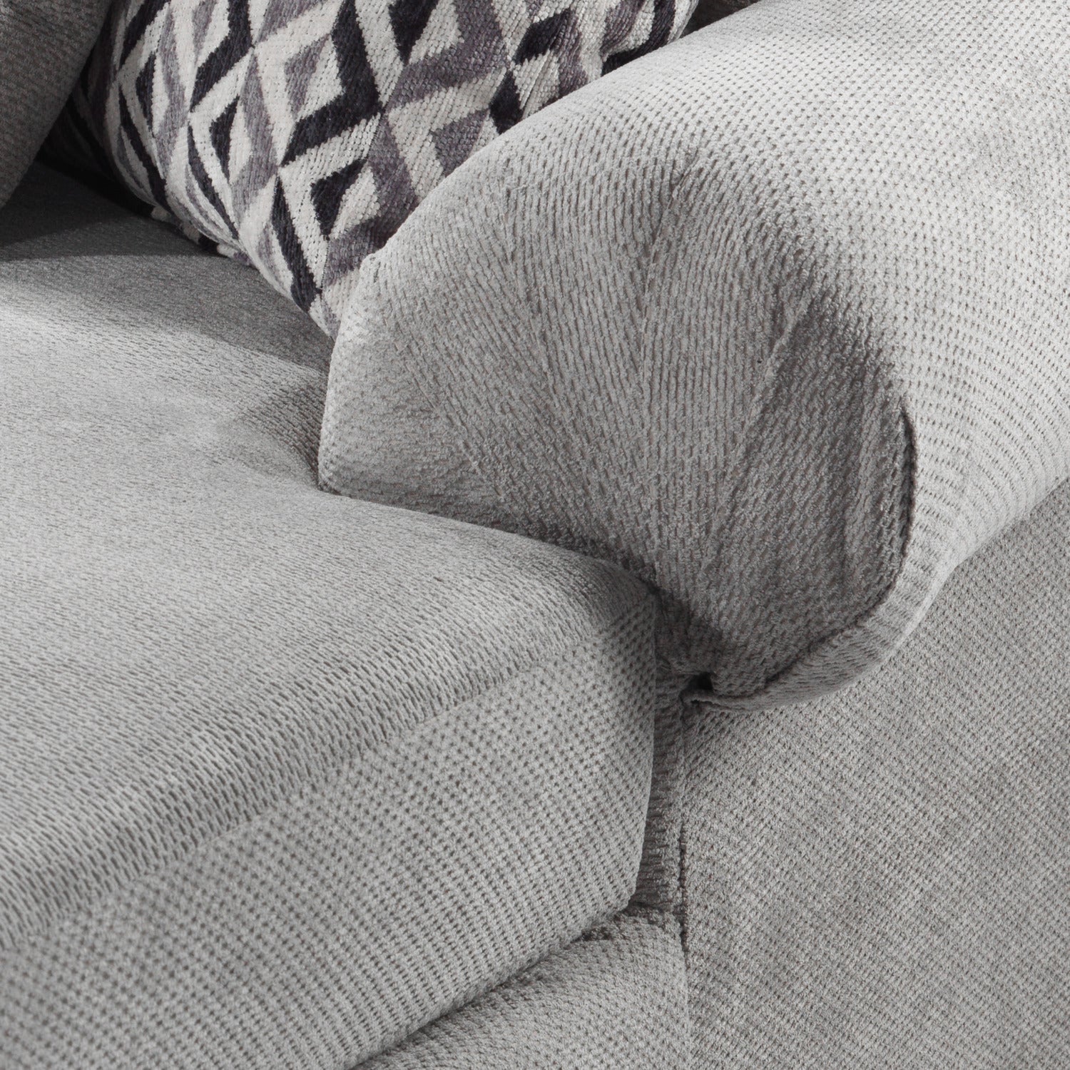 Jupiter 4-Piece Sectional with Right-Facing Chaise - Ash Grey - Image 9