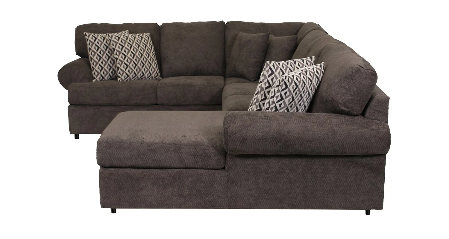 Jupiter 4-Piece Sectional with Right-Facing Chaise - Carbon - Image 8