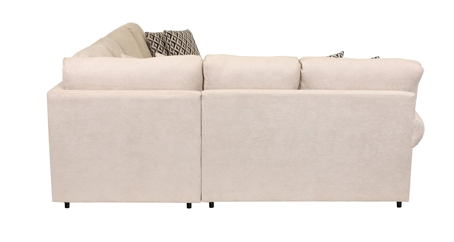 Jupiter 4-Piece Sectional with Right-Facing Chaise - Flax - Image 4