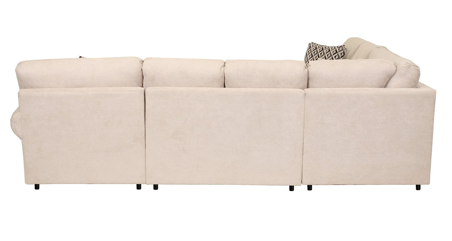 Jupiter 4-Piece Sectional with Right-Facing Chaise - Flax - Image 6