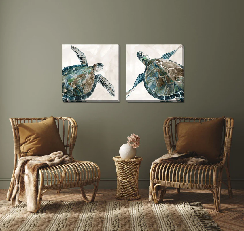 Just Keep Swimming III Wall Art - Blue - 18 X 18 - Image 2