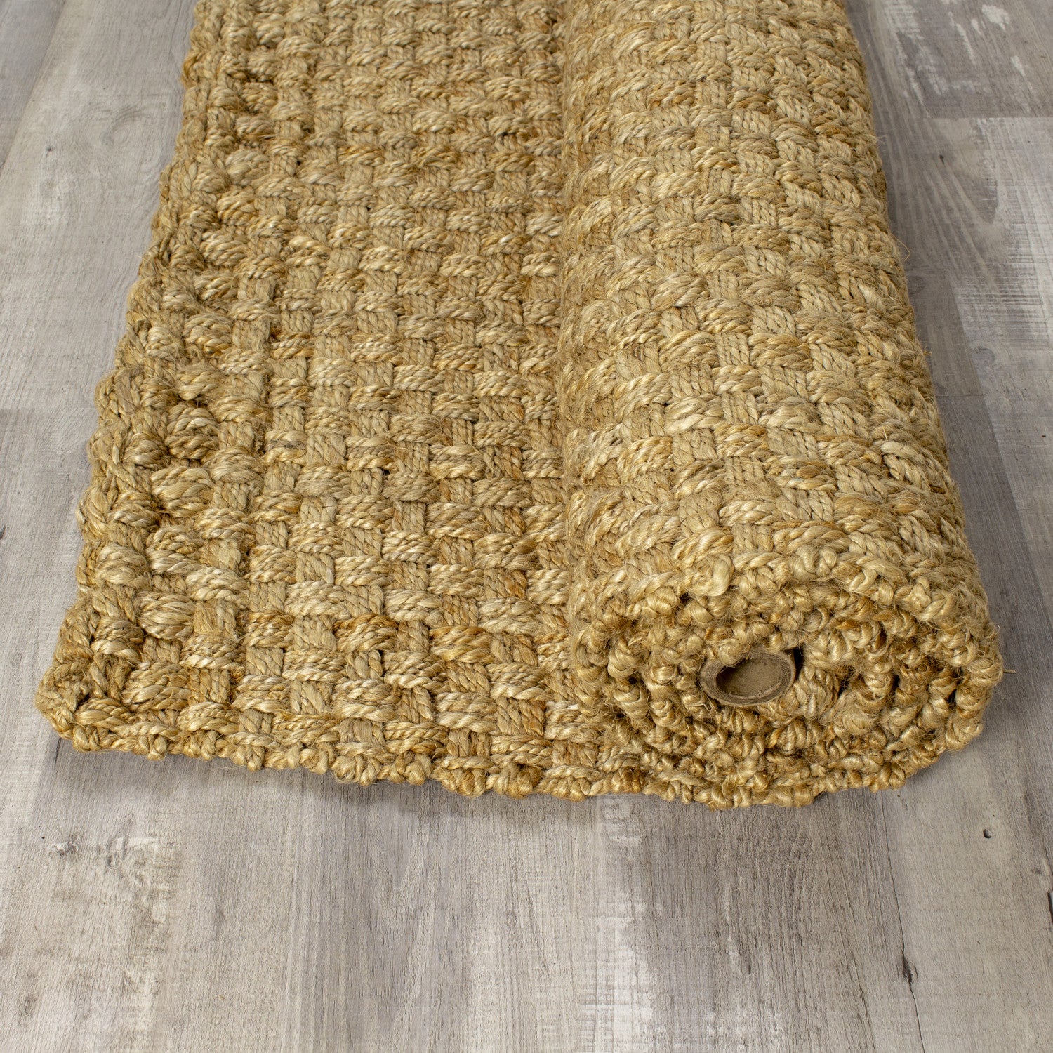 Jute Basketweave Area Rug - 3' X 5' - Beige - Image 7