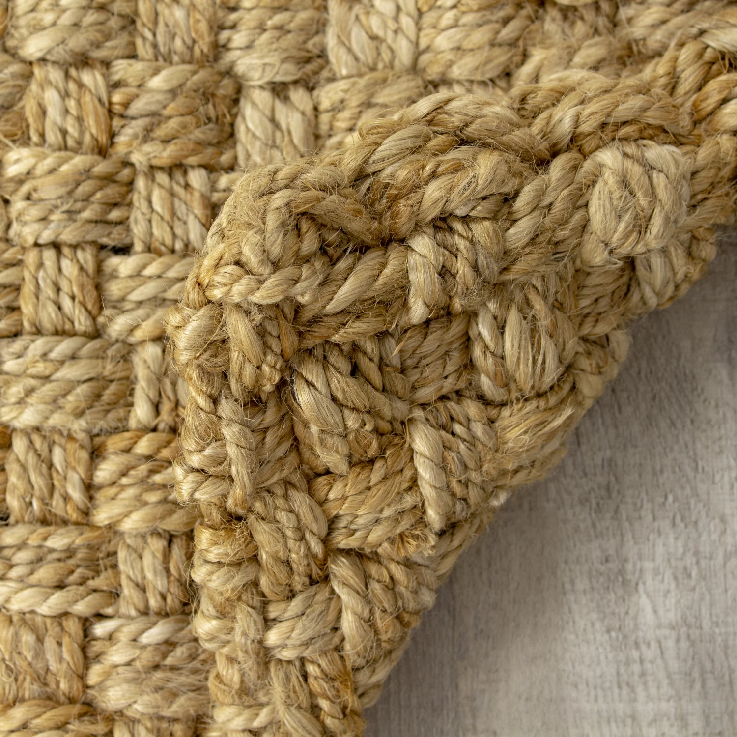 Jute Basketweave Area Rug - 5' X 8' - Beige - Image 6
