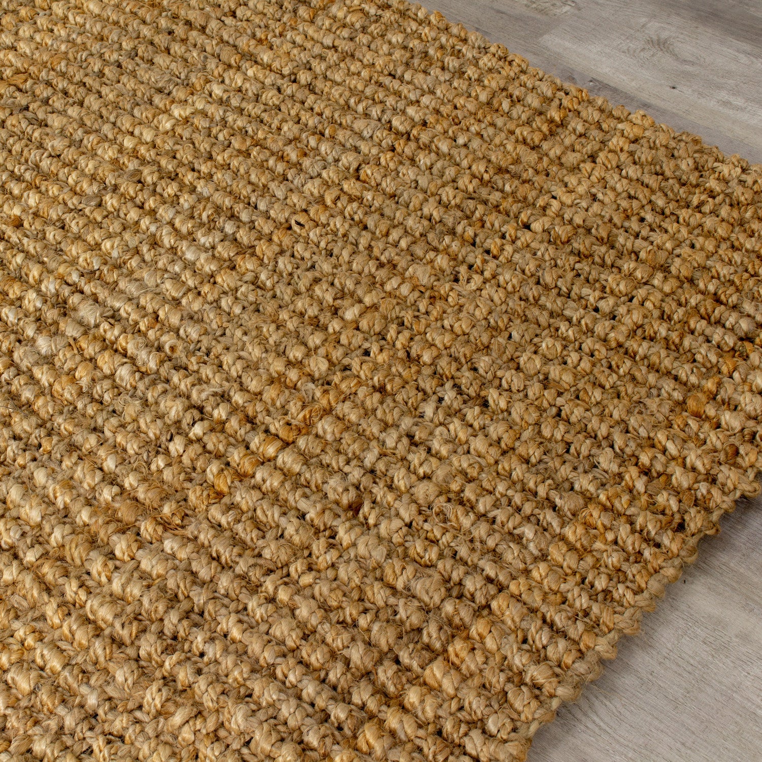 Jute Chunky Boucle Area Rug - 8' X 11' - Beige - Image 4