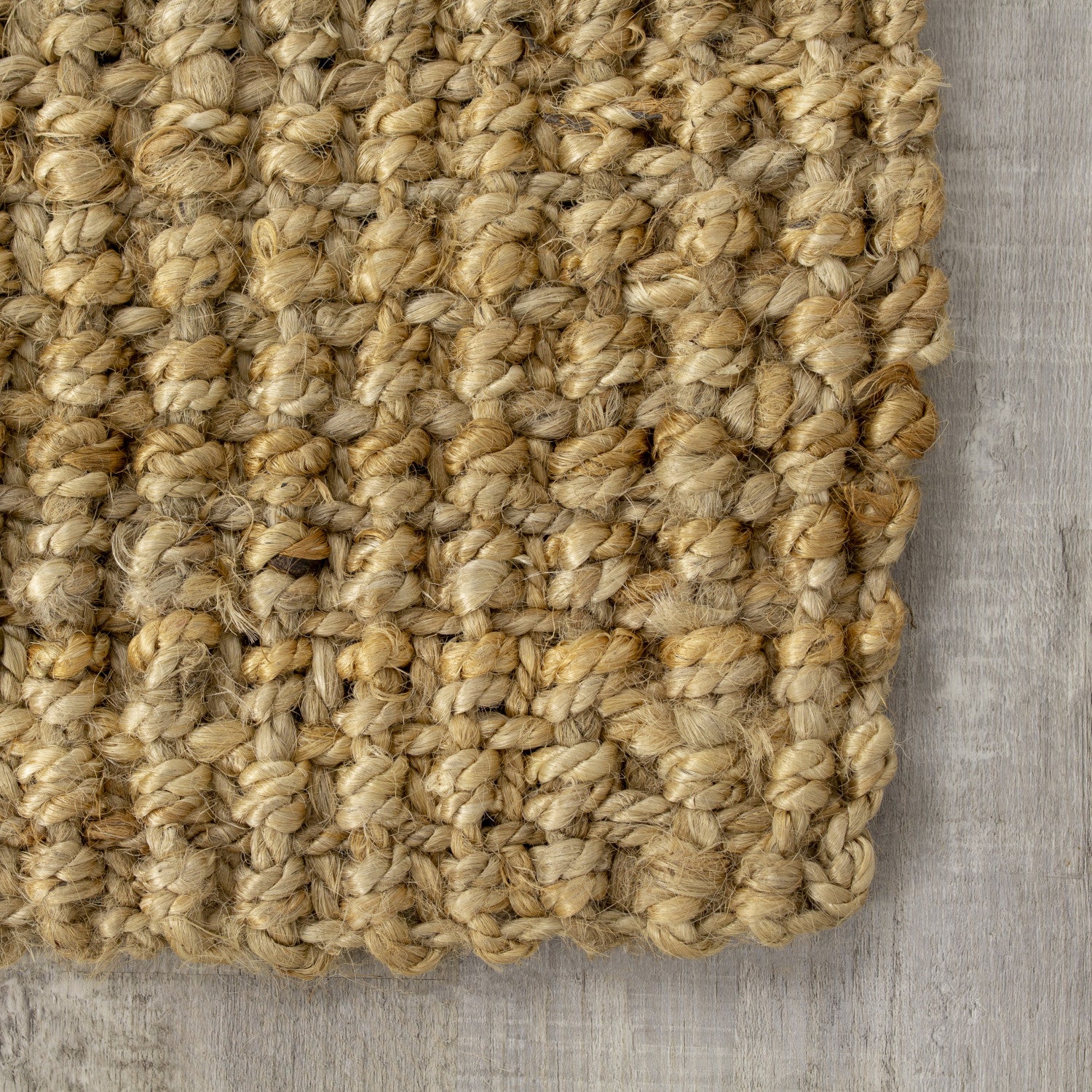 Jute Chunky Boucle Area Rug - 8' X 11' - Beige - Image 5