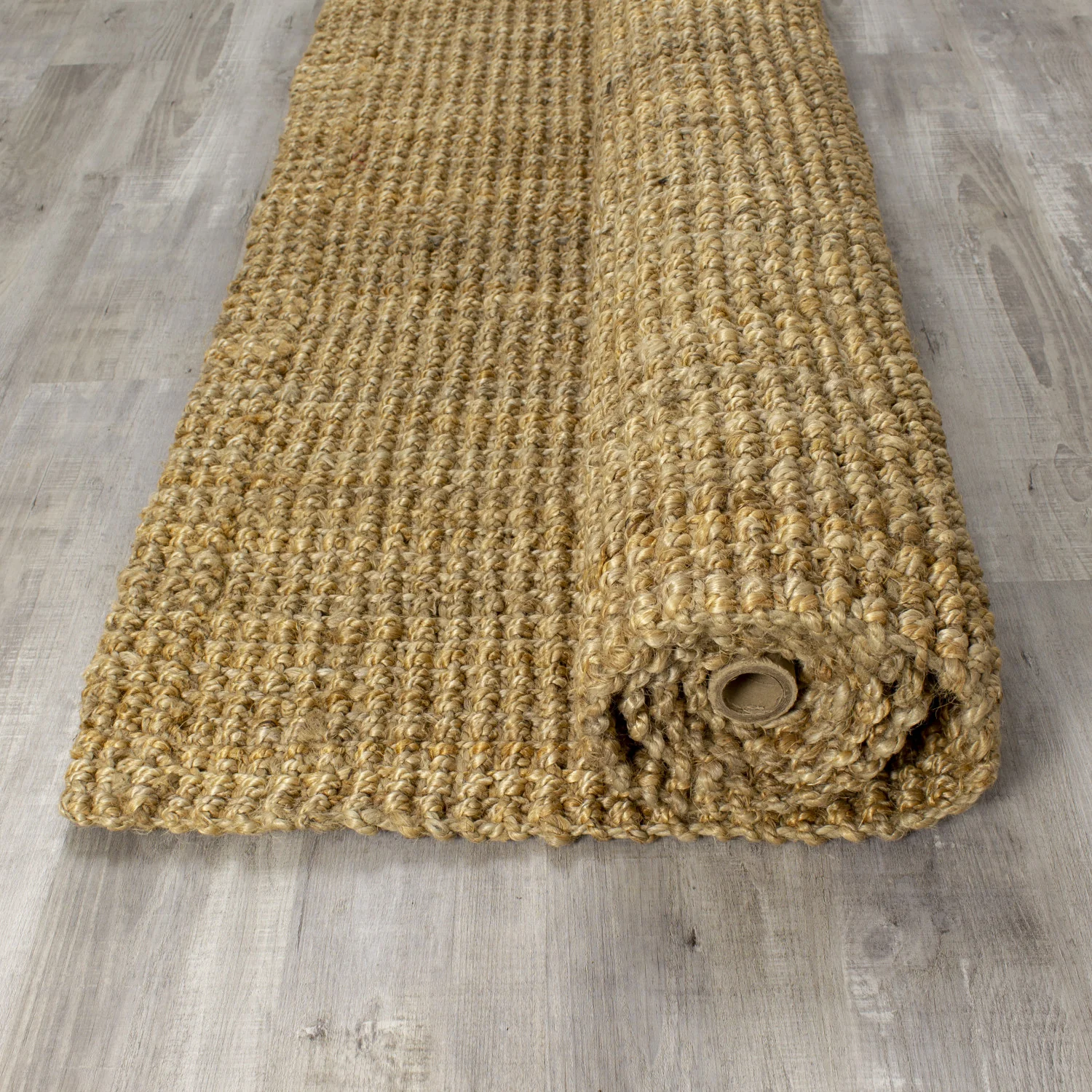 Jute Chunky Boucle Area Rug - 8' X 11' - Beige - Image 7