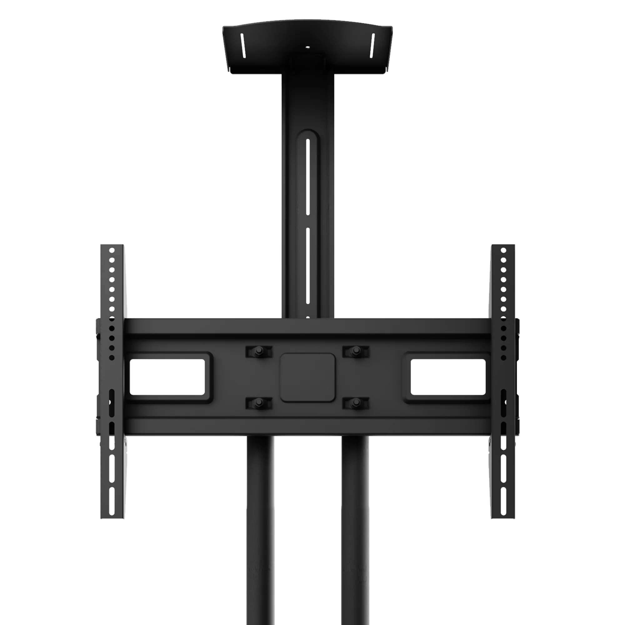 Kanto Black Height Adjustable Mobile TV Cart with Adjustable Shelf for 37" to 65" TVs - MTM65PL - Image 2