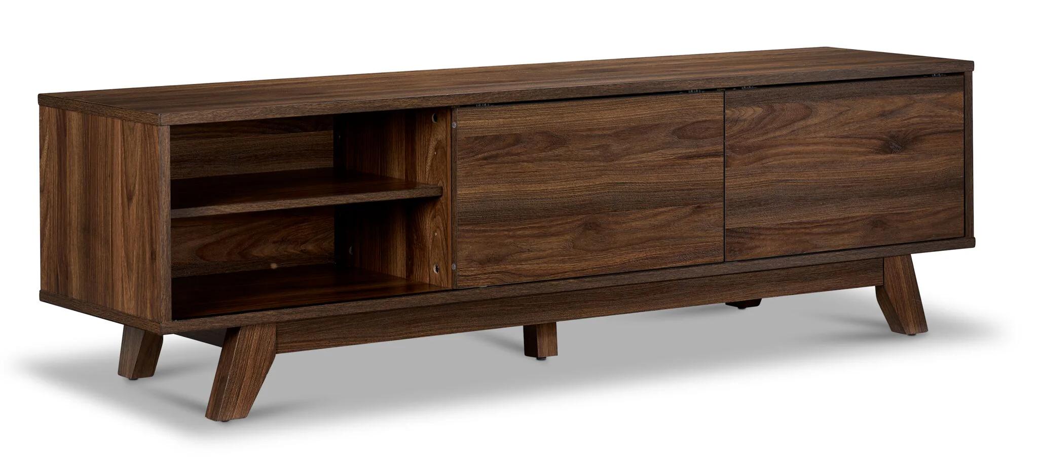 Karlee 63" TV Stand - Walnut Brown - Image 4