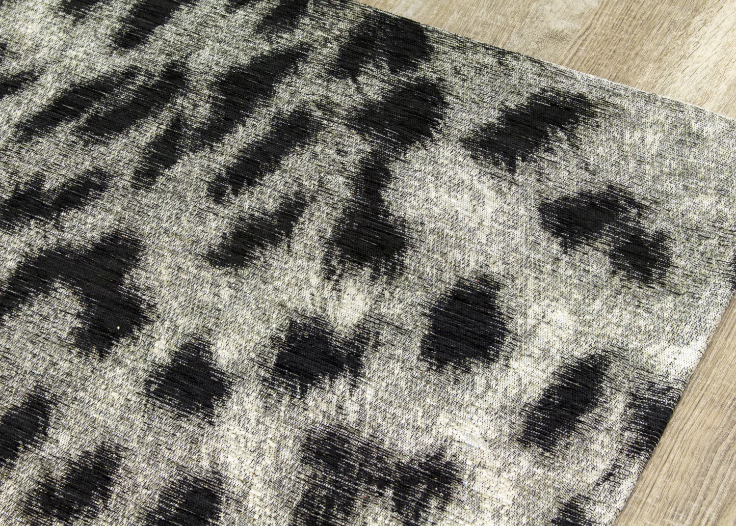 Kathy Leopard Print Area Rug - 5' X 8' - Grey/Black - Image 3