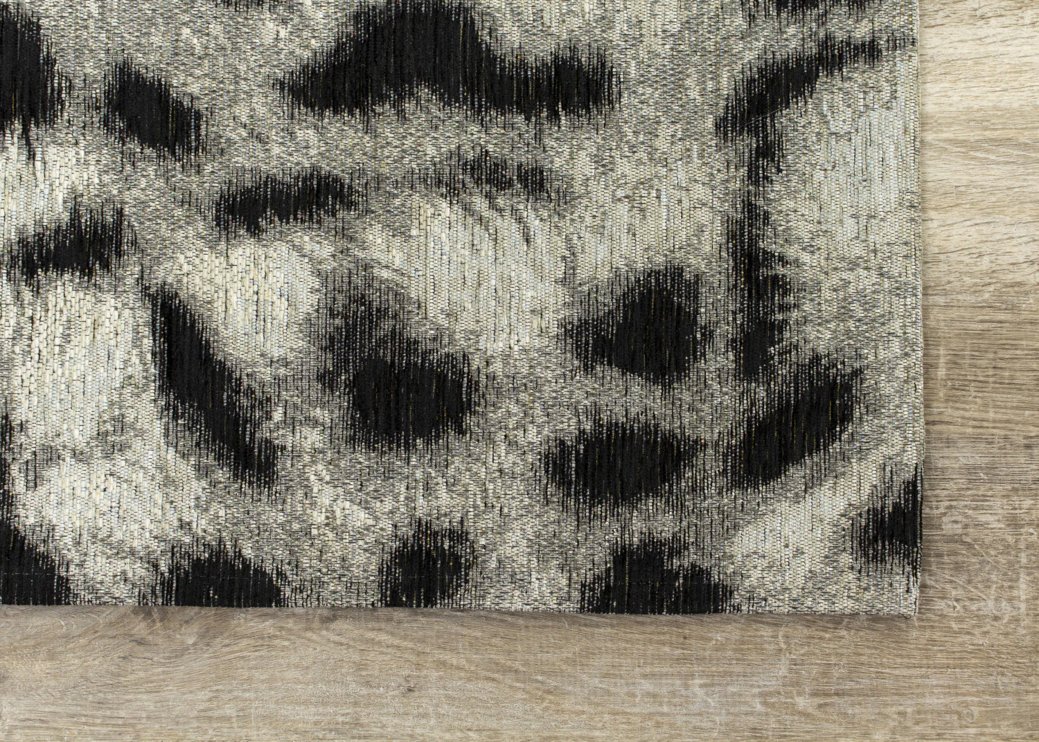 Kathy Leopard Print Area Rug - 5' X 8' - Grey/Black - Image 4