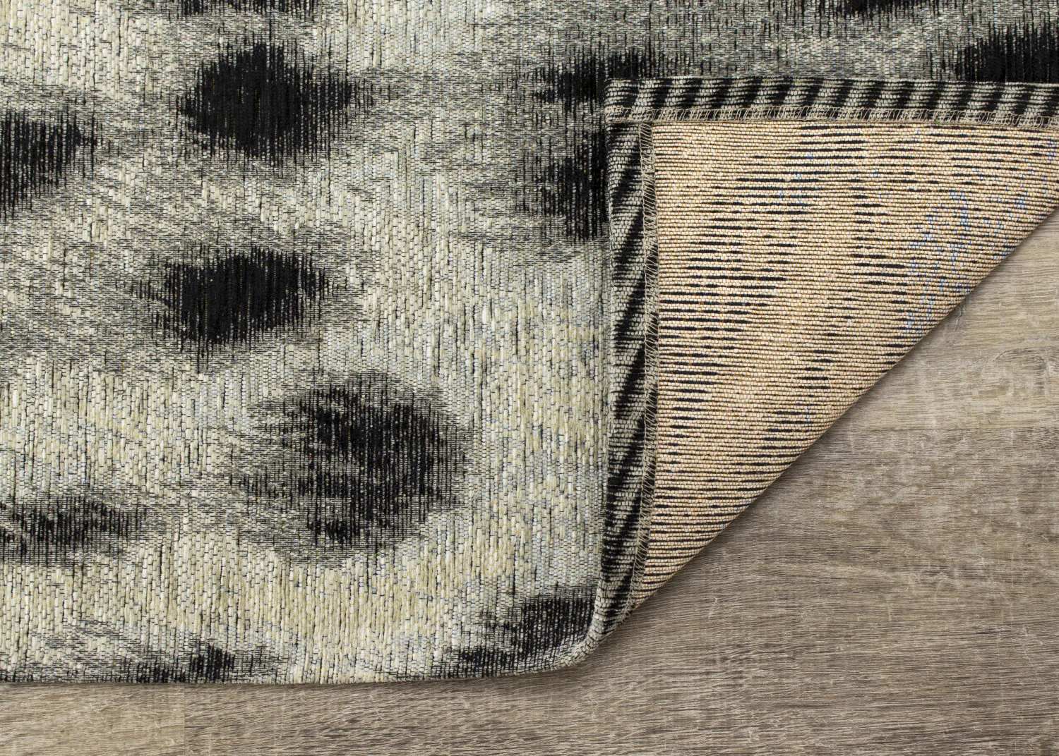 Kathy Leopard Print Area Rug - 8' X 11' - Grey/Black - Image 5