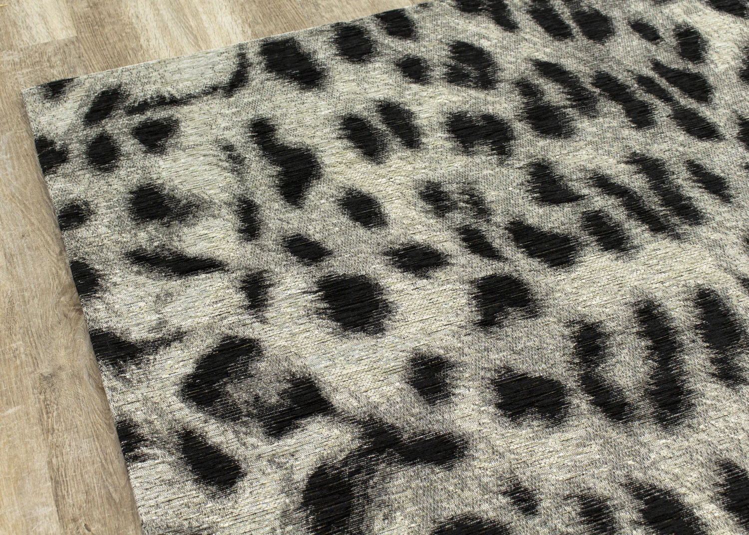 Kathy Leopard Print Area Rug - 8' X 11' - Grey/Black - Image 8