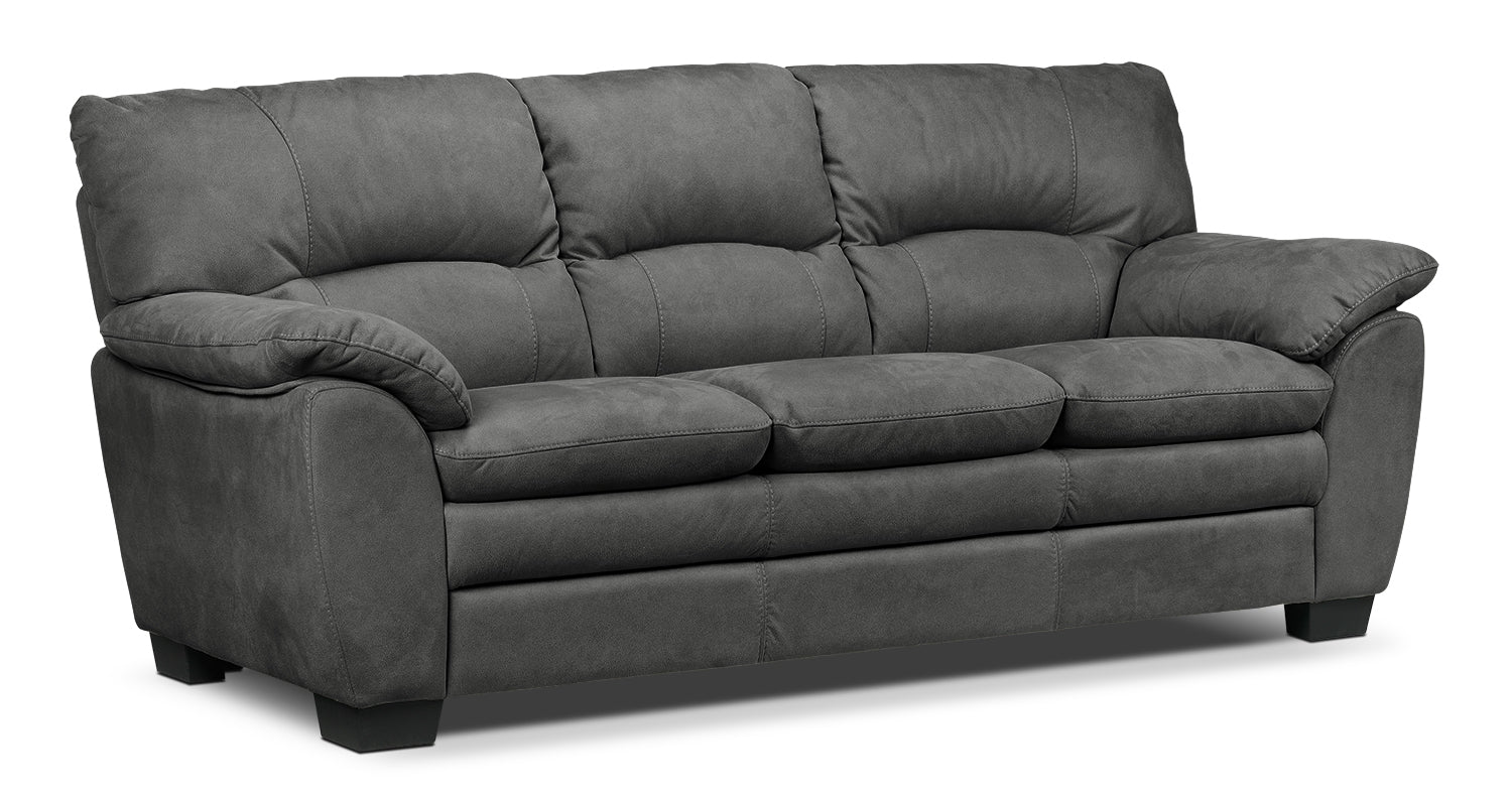 Kelleher Sofa, Loveseat and Chair Set - Charcoal - Image 2