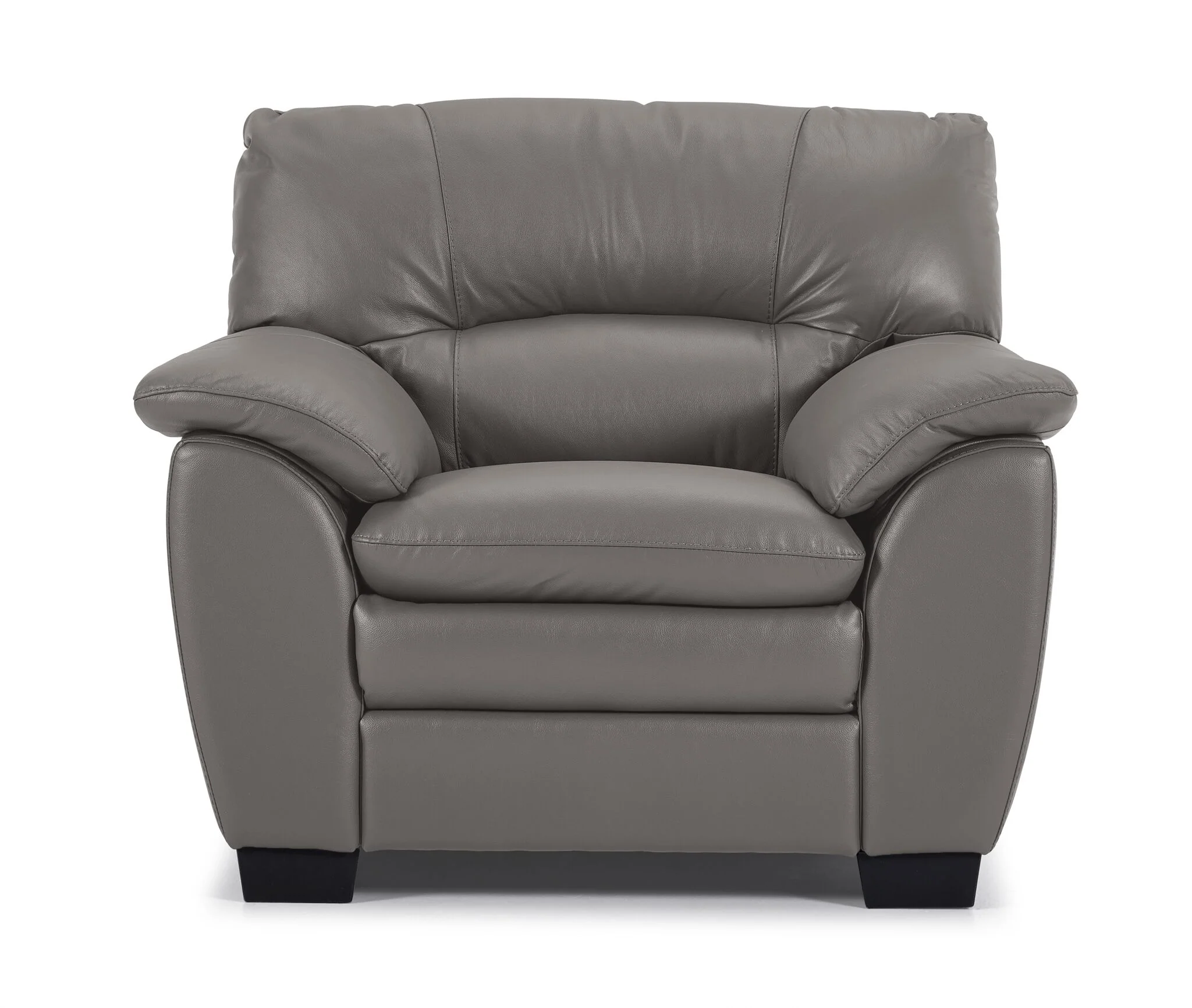 Kendrick Leather Chair - Grey - Image 2