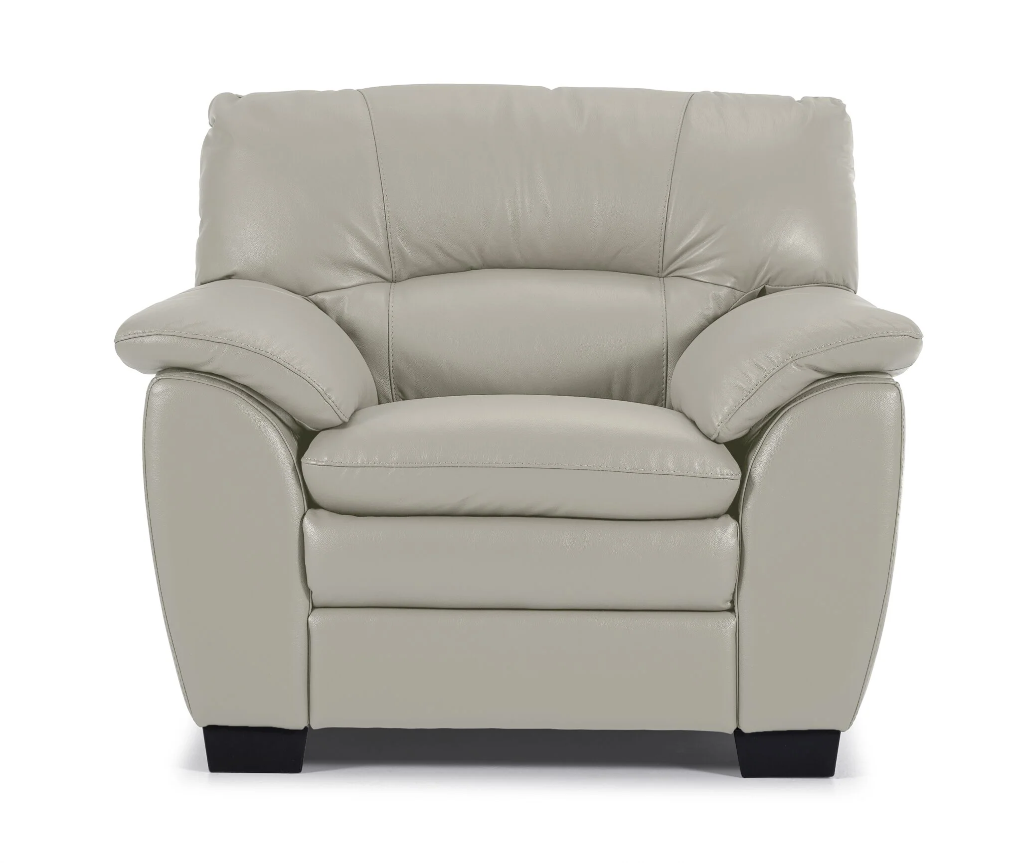 Kendrick Leather Chair - Silver Grey - Image 2