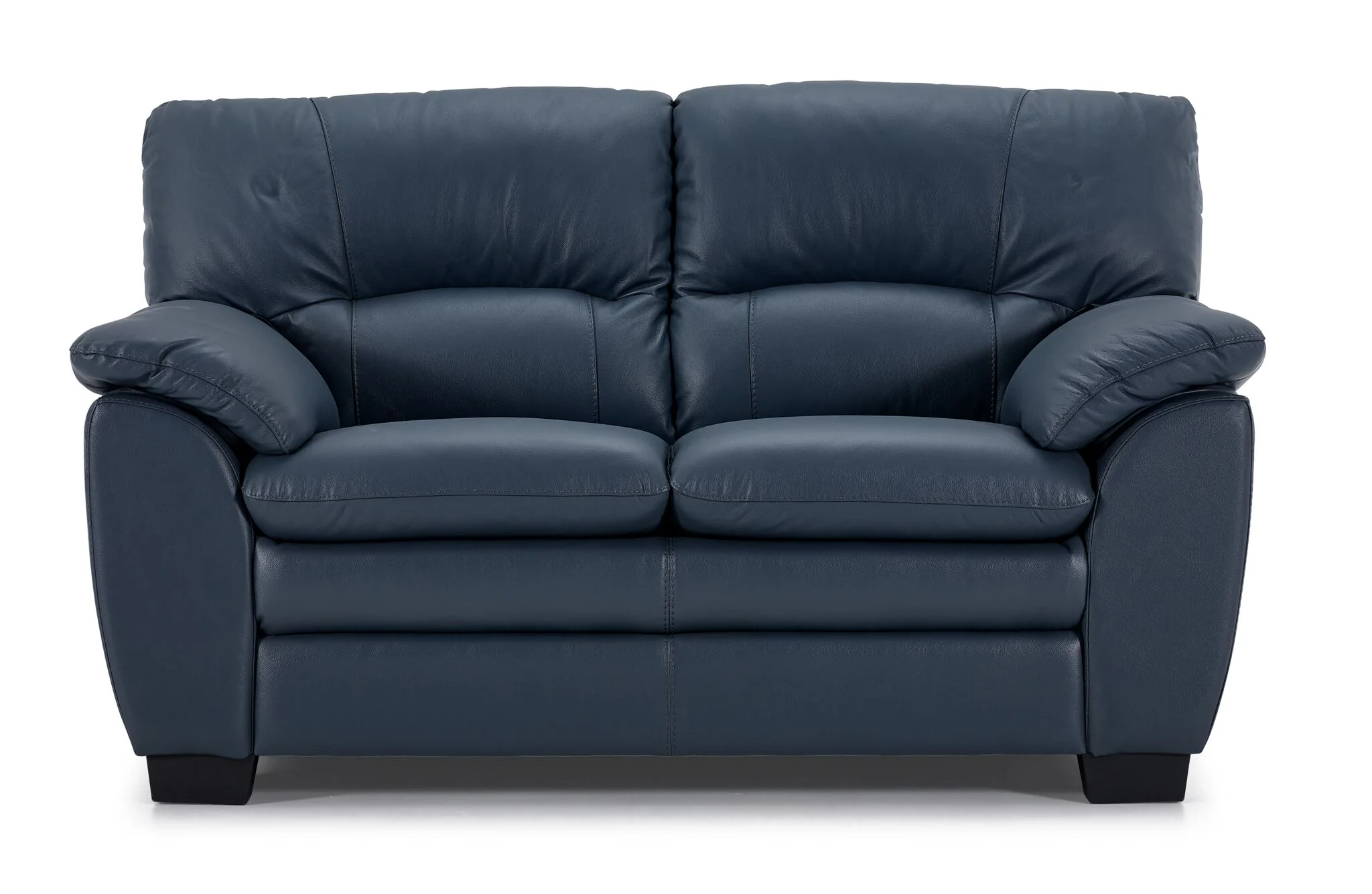 Kendrick Leather Loveseat - Blue - Image 2