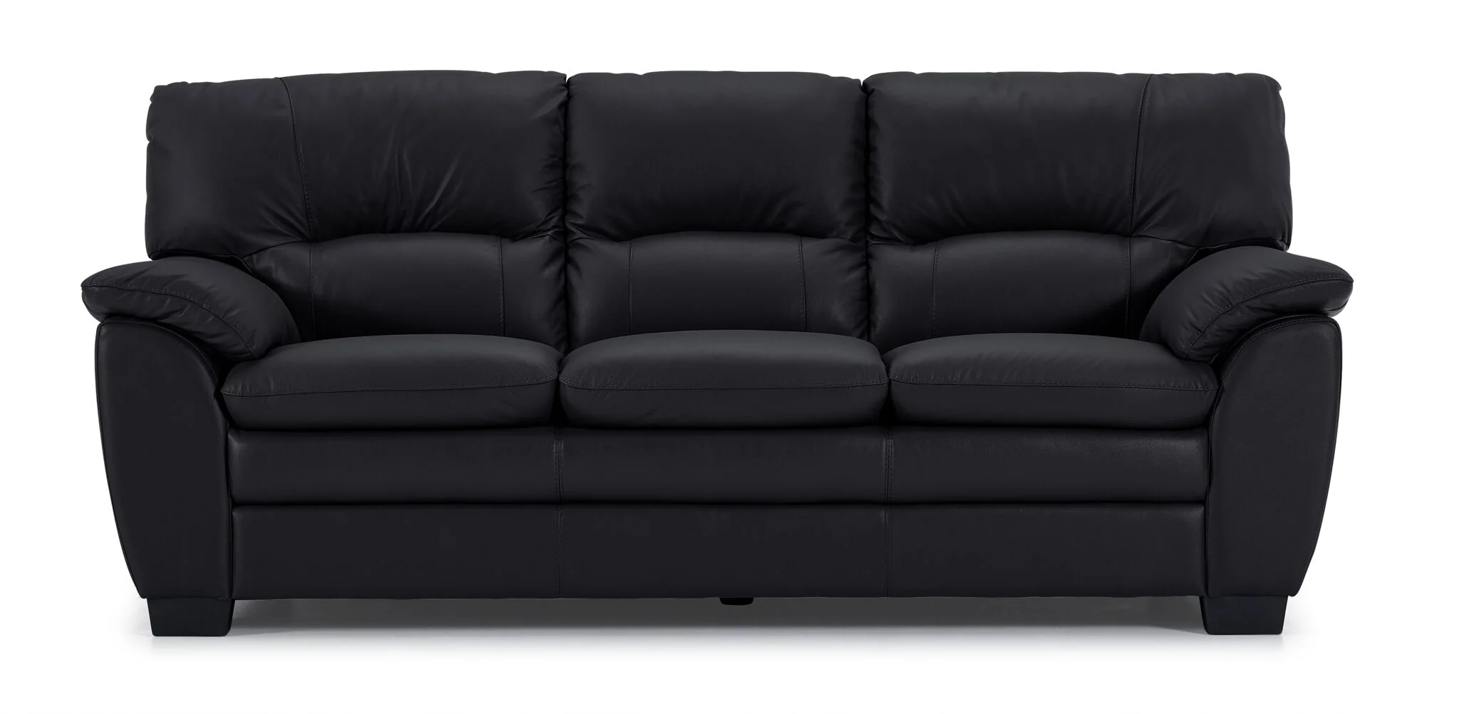 Kendrick Leather Sofa - Black - Image 2