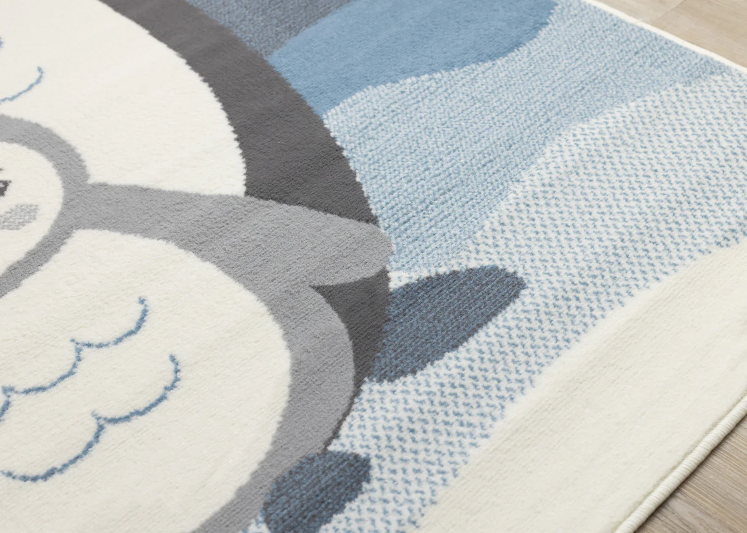 Kids Baby Penguin Area Rug - 5' X 8' - Grey/Blue - Image 4