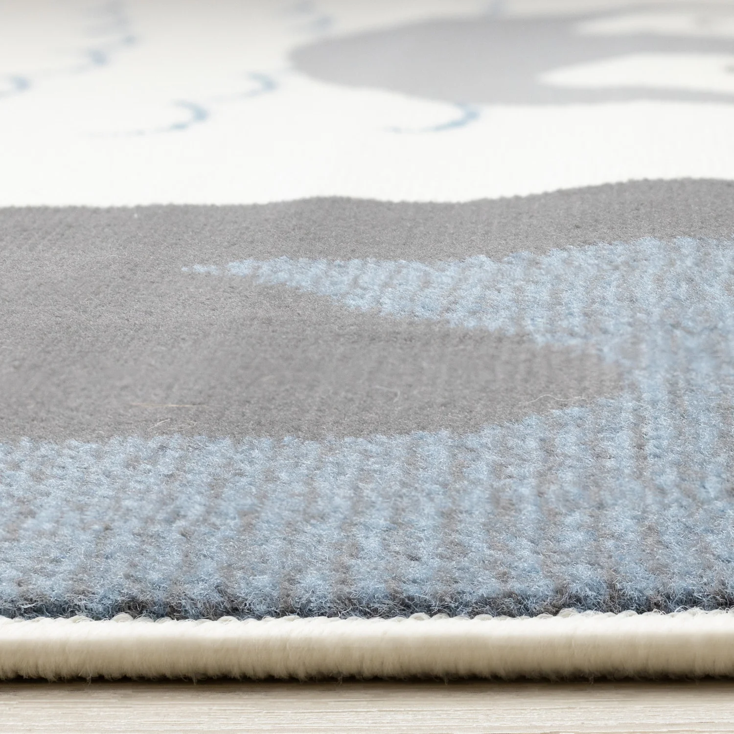 Kids Baby Penguin Area Rug - 5' X 8' - Grey/Blue - Image 5