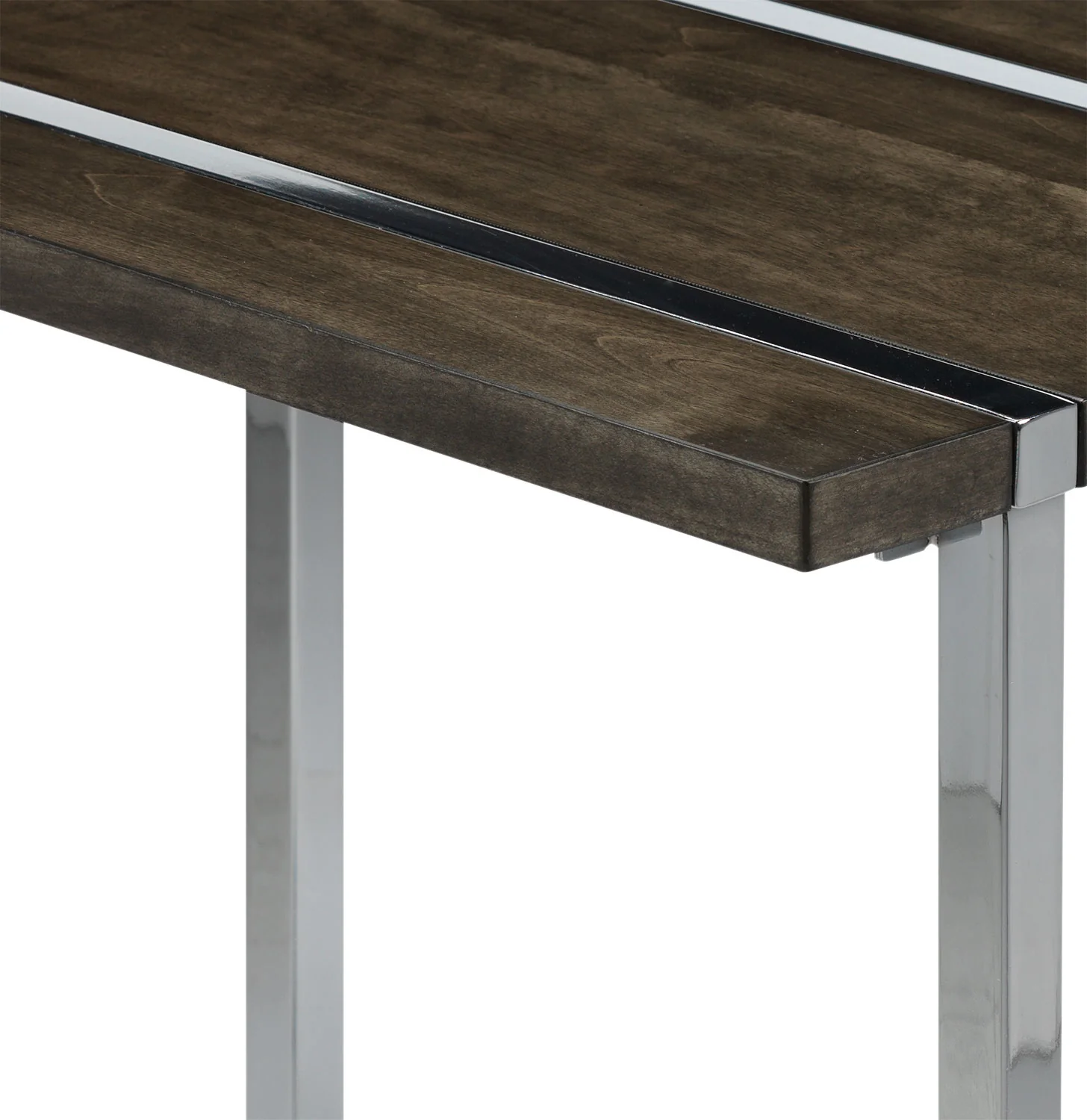 Kieran End Table - Charcoal and Chrome - Image 3
