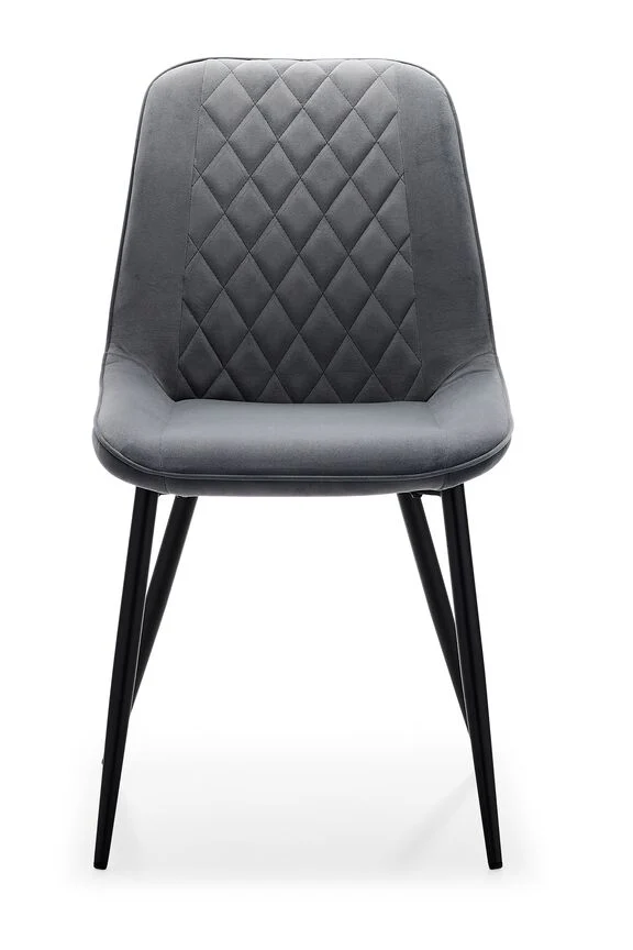 Kinsley Velvet Side Chair - Grey - Image 2