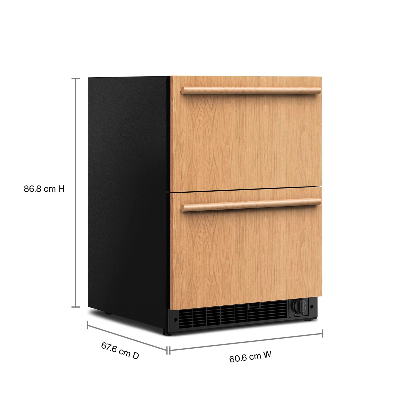 KitchenAid 24" 4.2 Cu. Ft. Panel-Ready Undercounter Double-Drawer Refrigerator - KUCT524SPA - Image 3