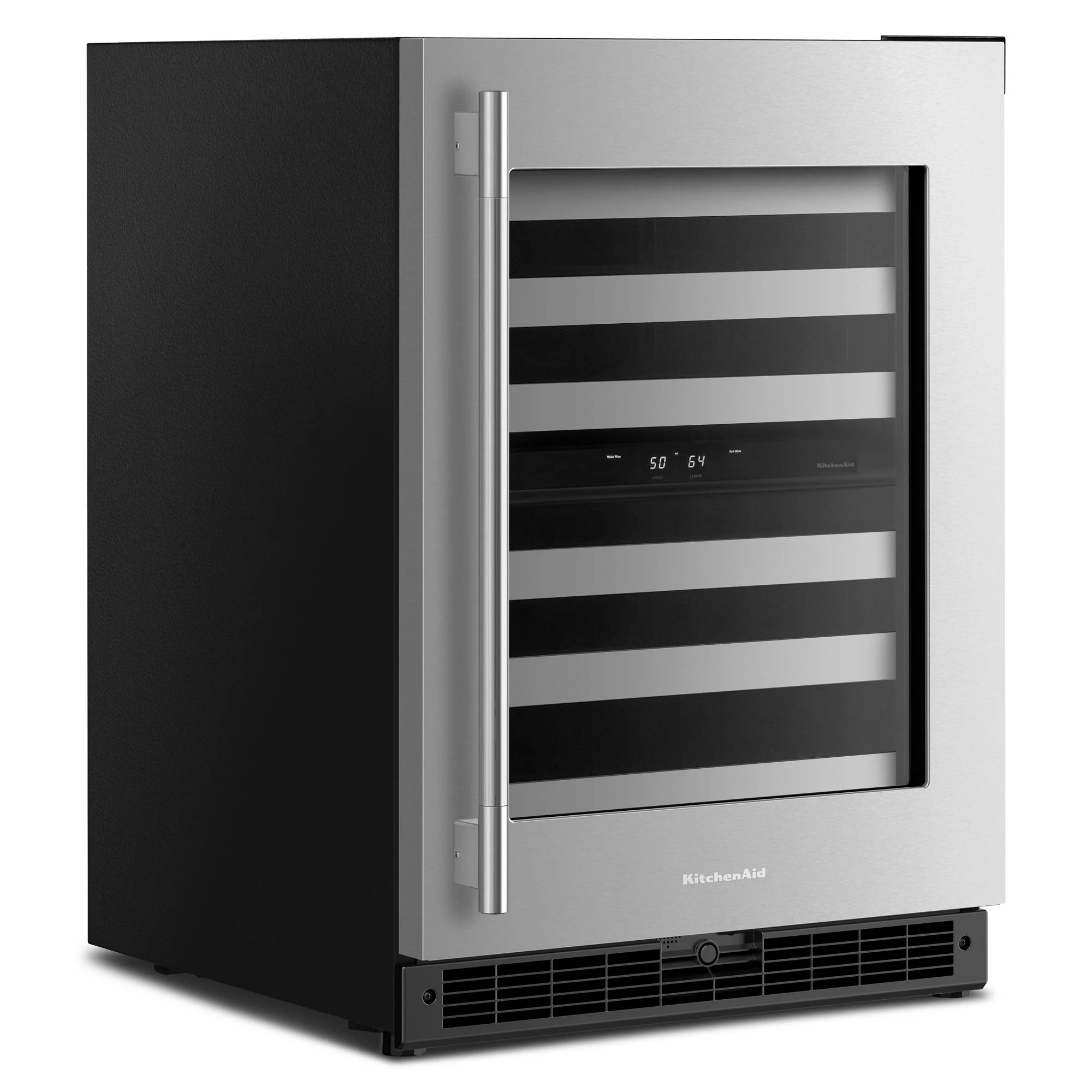 KitchenAid 24" 5.0 Cu. Ft. Black Cabinet with Stainless Steel Doors Undercounter Refrigerator - KUWR324SSB - Image 4