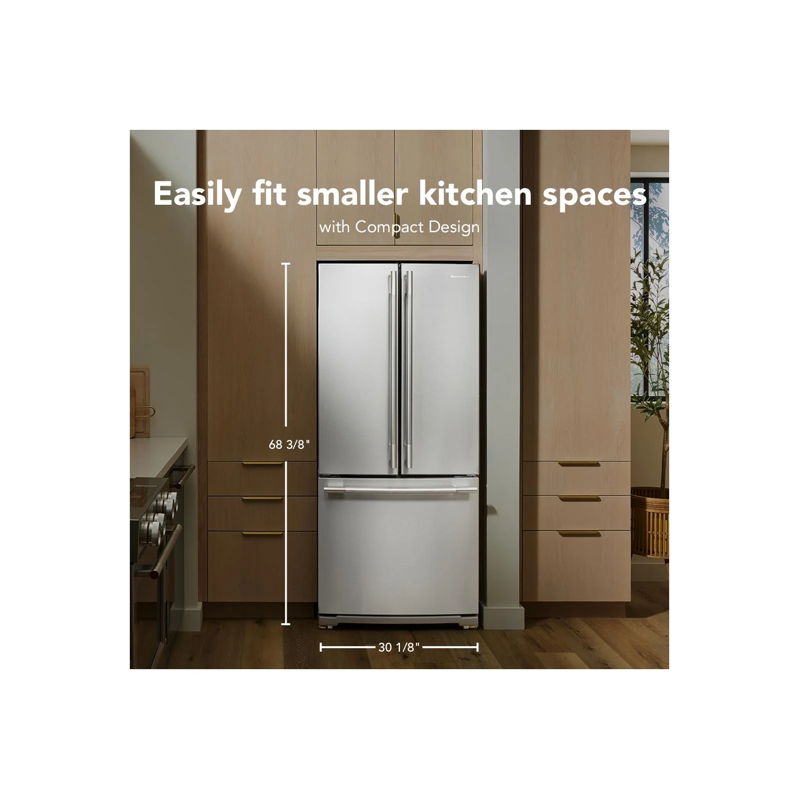 KitchenAid 30" 20.0 Cu. Ft. PrintShield Stainless Steel Standard Depth French Door Refrigerator - KRFF330SPS - Image 12