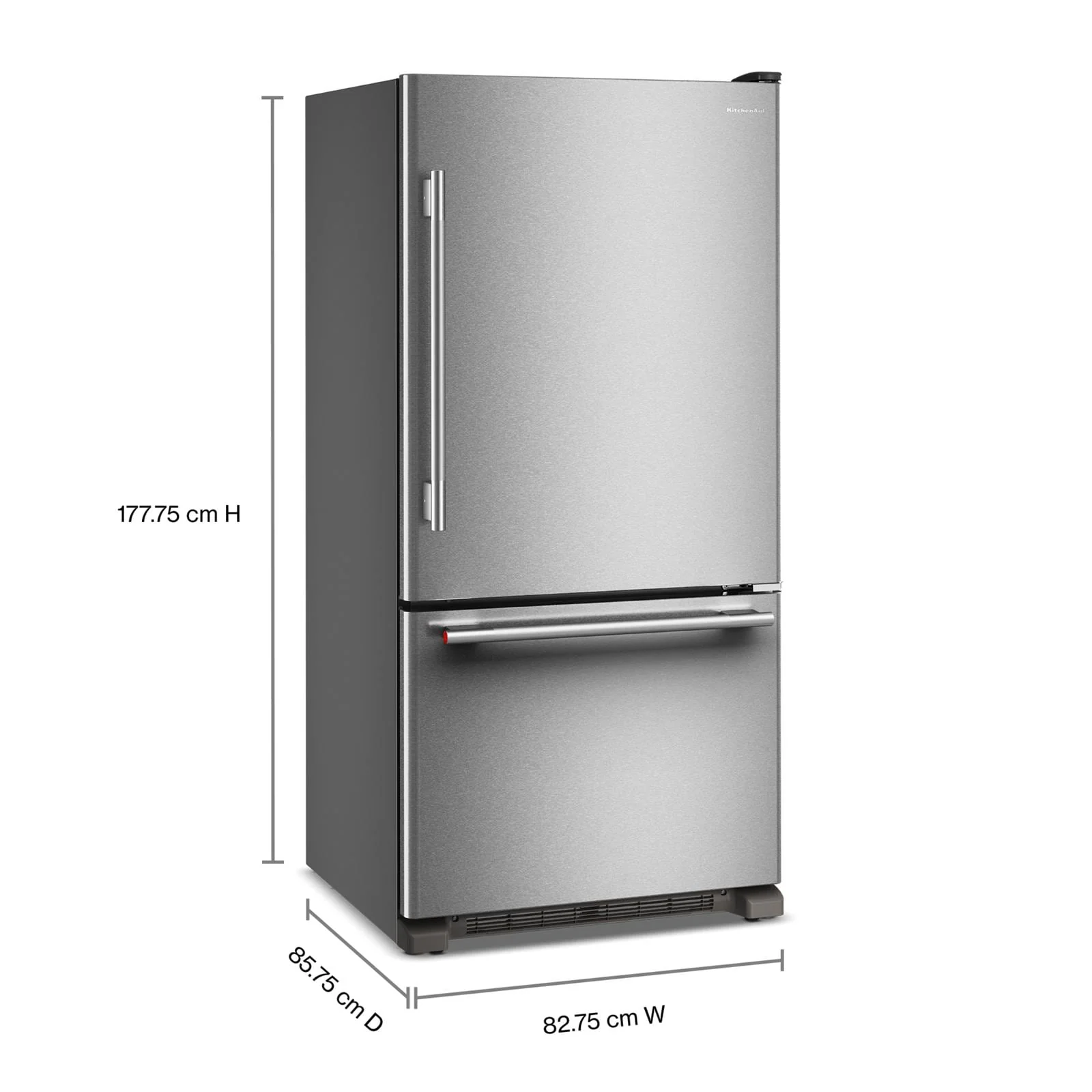 KitchenAid 33" 22 Cu. Ft. PrintShield Stainless Steel Bottom Mount Refrigerator - KRBR133SPS - Image 9