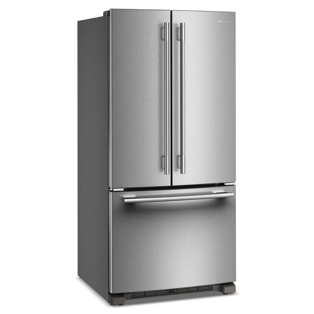 KitchenAid 33" 22.0 Cu. Ft. PrintShield Stainless Steel Standard Depth French Door Refrigerator - KRFF333SPS - Image 3
