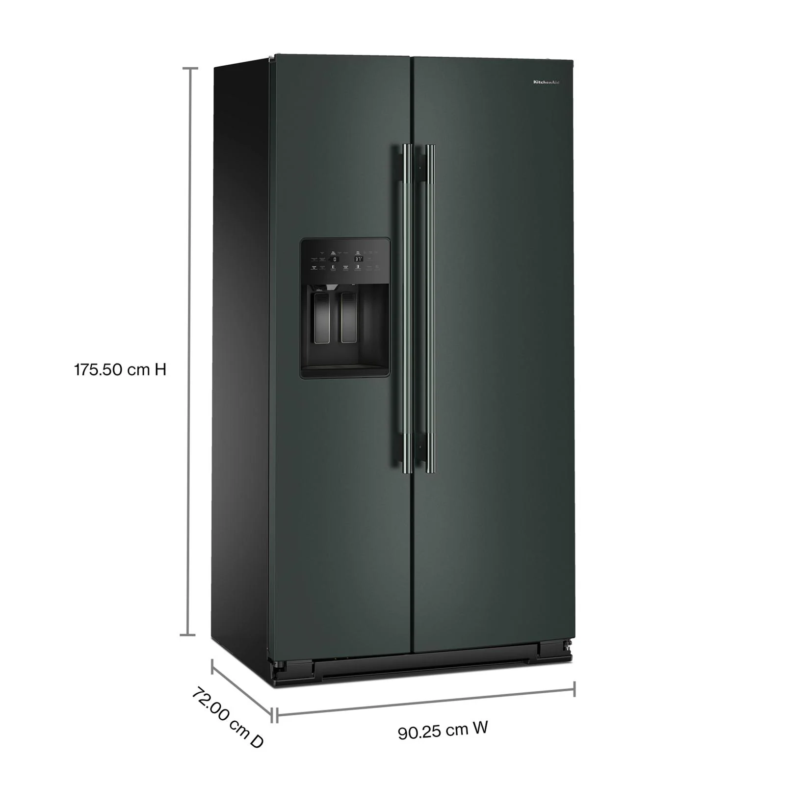 KitchenAid 36" 20.8 Cu. Ft. Black Ore Counter-Depth Side-by-Side Refrigerator - KRSC536RBE - Image 3